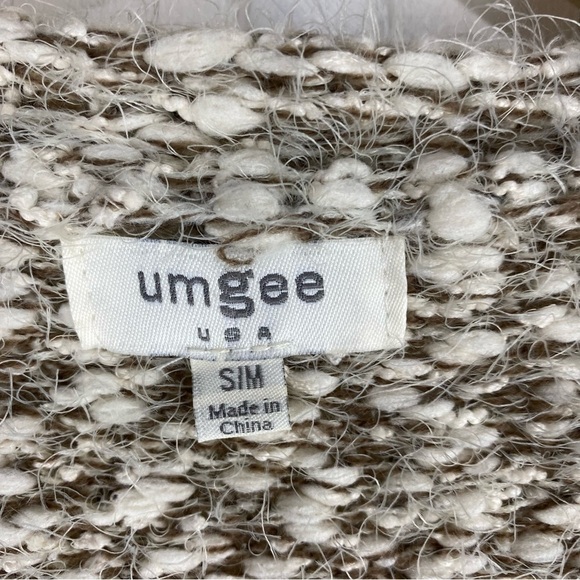 Umgee BOHO Tassel Fringe Knubby Chunky Knit Crochet Open Front Cardigan Size S/M - Picture 6 of 7